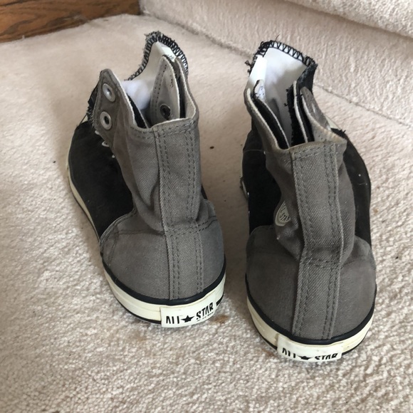 Converse Chuck Taylor high tops size 6 mens/7 1/2 women black/grey. - Picture 7 of 7